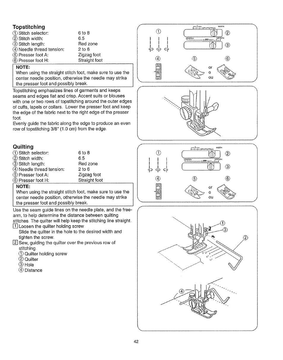 Topstitching, Quilting | Kenmore 385.16231 User Manual | Page 54 / 117