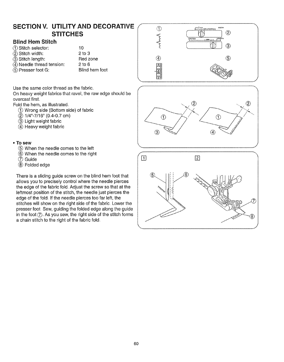 Blind hem stitch | Kenmore 385.16231 User Manual | Page 72 / 117