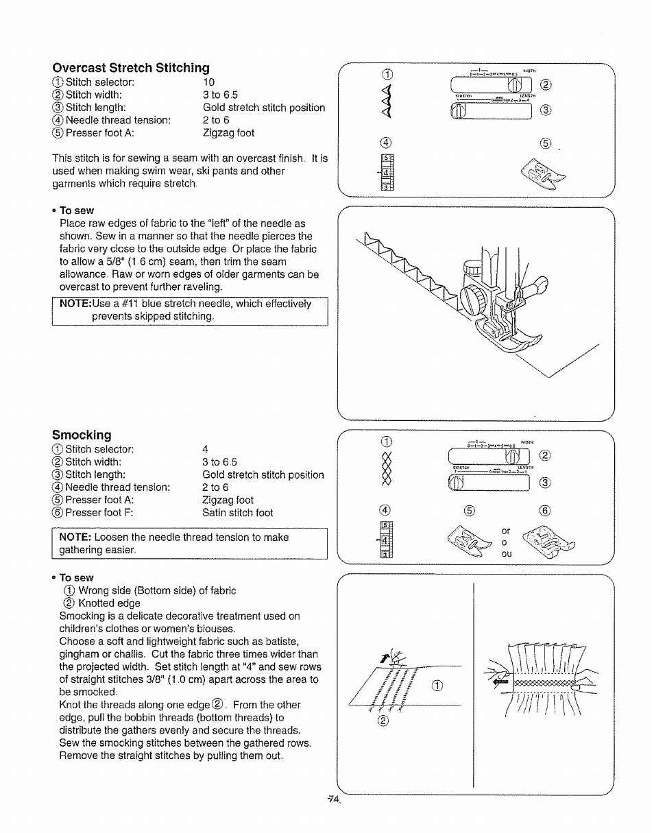 Ov0rc9s*t 3tr0tch 3titohiriq, Smocking | Kenmore 385.16231 User Manual | Page 86 / 117