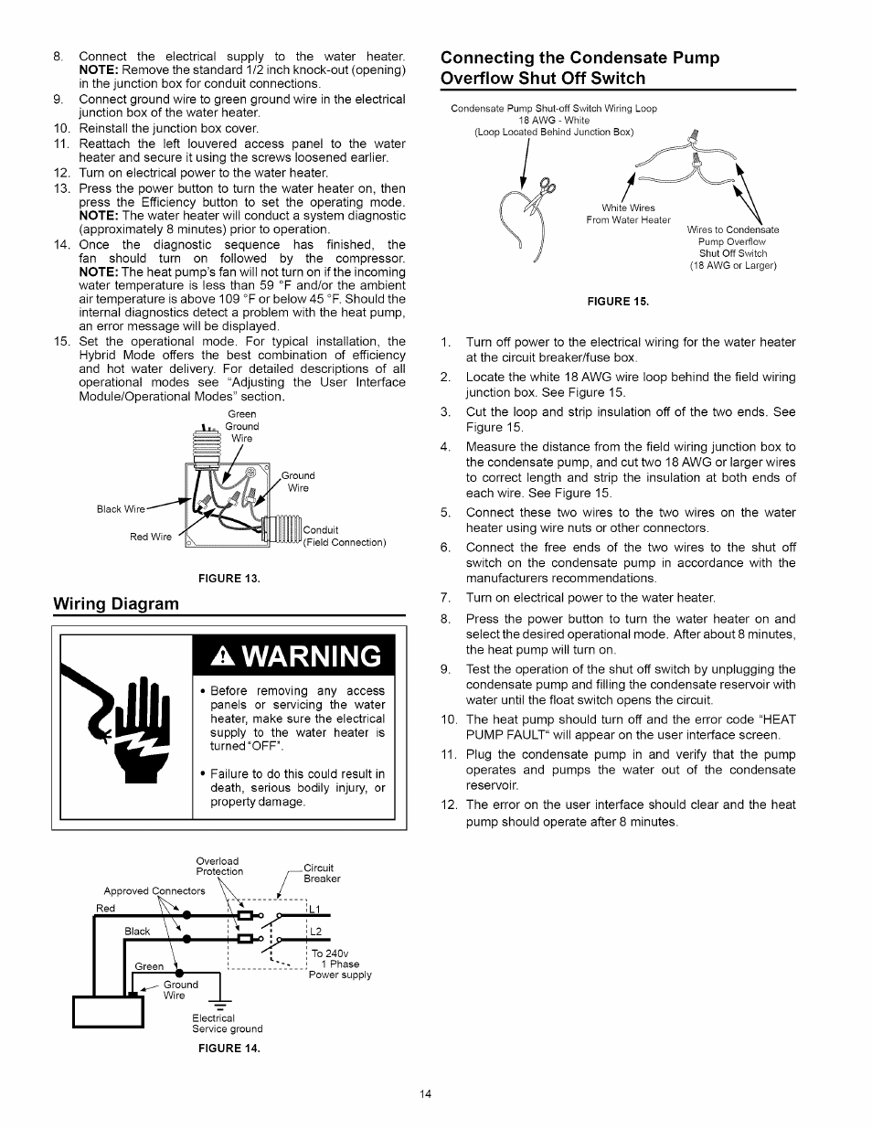 Wiring diagram, Wiring diagrams, A warning | Kenmore 153.32116 User Manual | Page 14 / 28