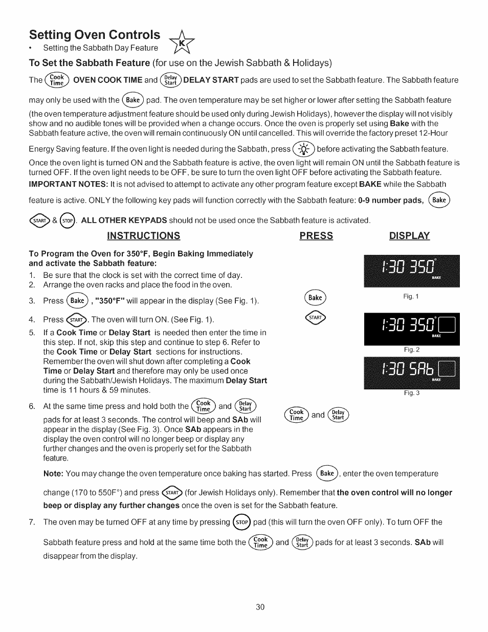 Setting oven controls, Instructions press display, J n jrn j u | Kenmore 790.7755 User Manual | Page 30 / 42