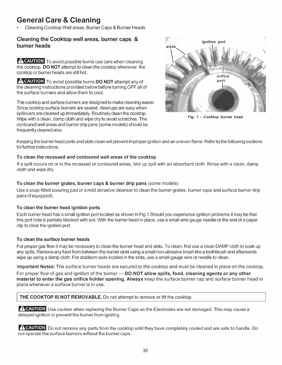 General care & cleaning, General care & cleaning -39 | Kenmore 790.7755 User Manual | Page 38 / 42