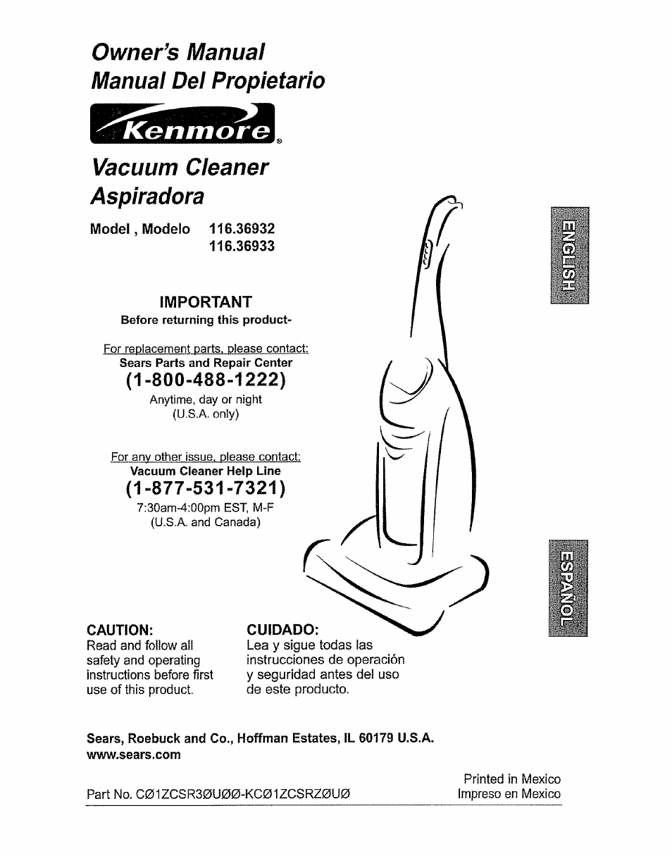 Kenmore 116.36932 User Manual | 23 pages