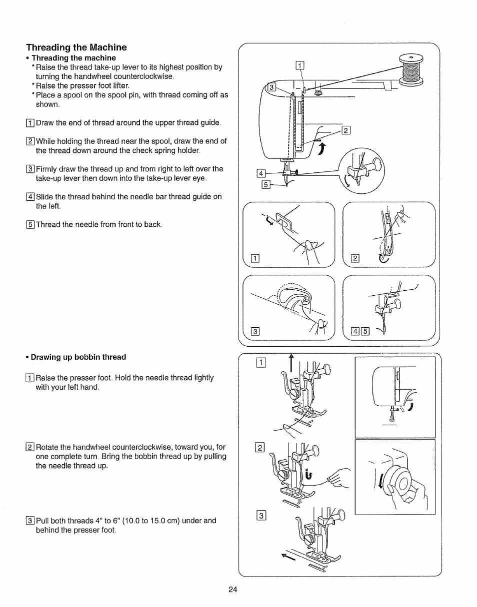 Threading the machine | Kenmore 385.15208 User Manual | Page 32 / 75