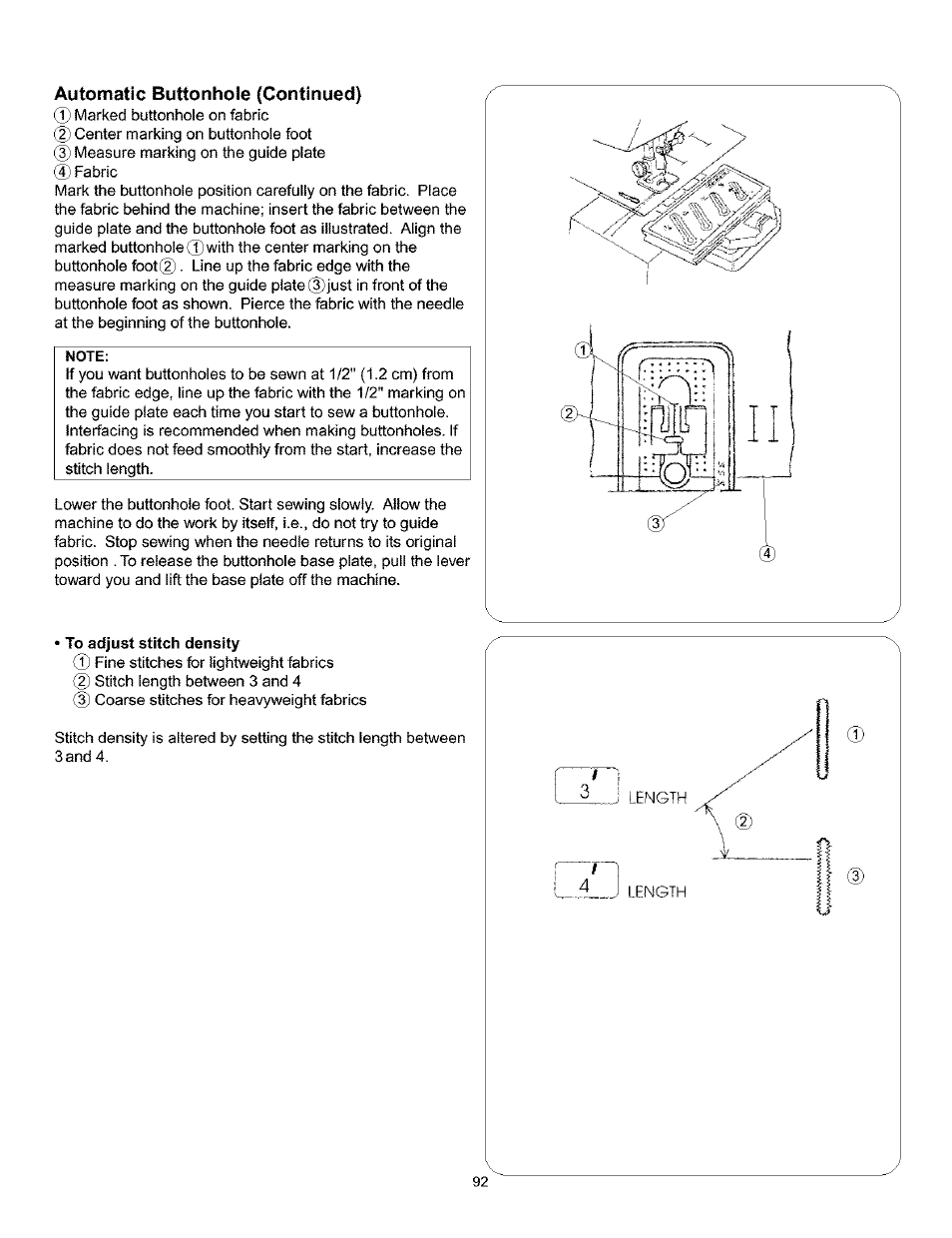 To adjust stitch density | Kenmore 385.160201 User Manual | Page 100 / 109