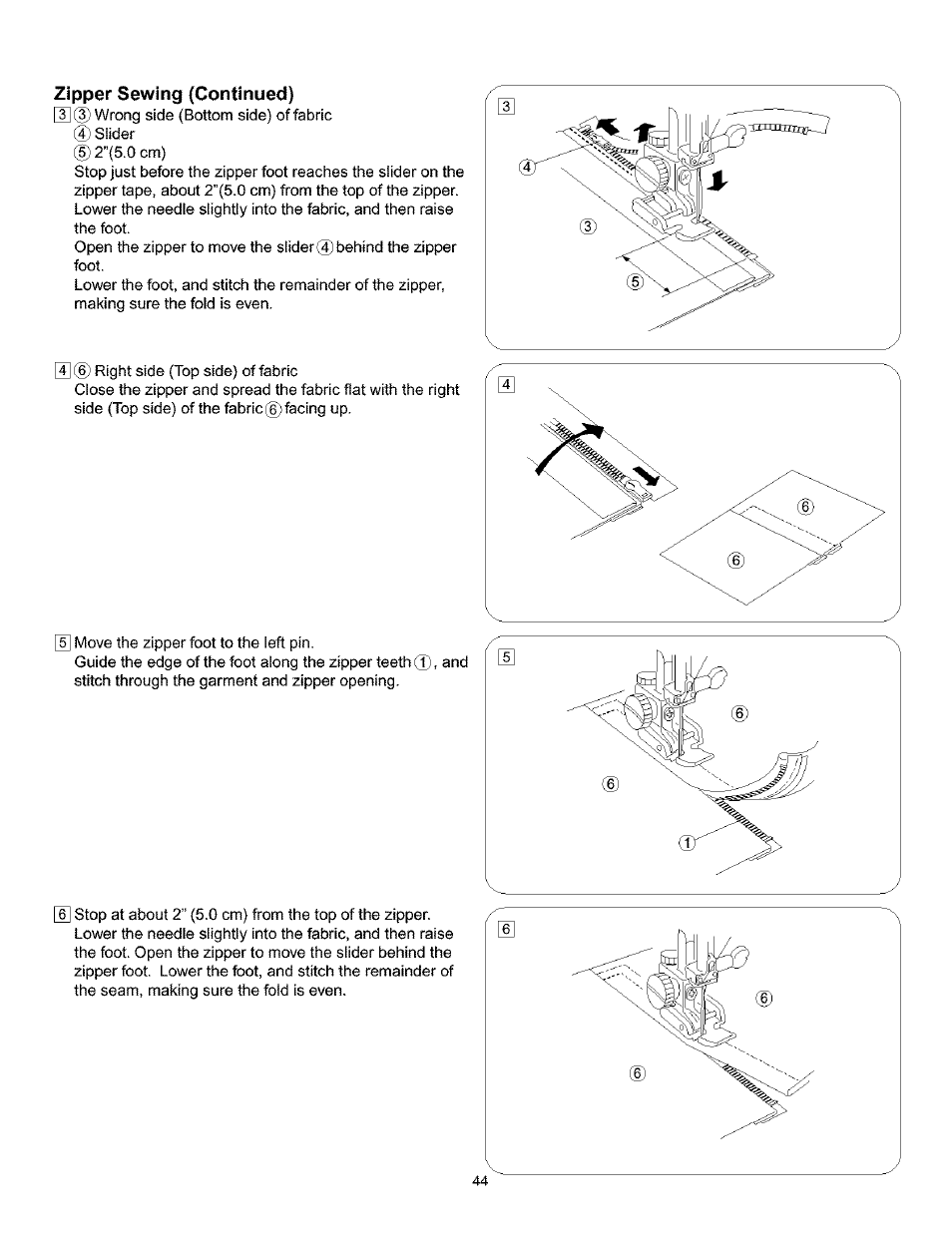 Zipper sewing (continued) | Kenmore 385.160201 User Manual | Page 52 / 109