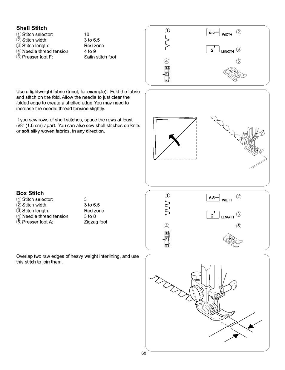 Box stitch | Kenmore 385.160201 User Manual | Page 68 / 109