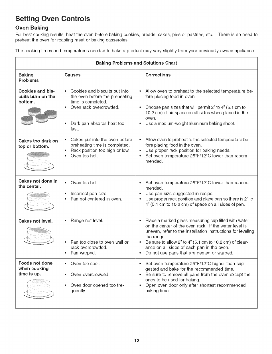 Oven baking, Setting oven controls | Kenmore 790.4139 User Manual | Page 12 / 26