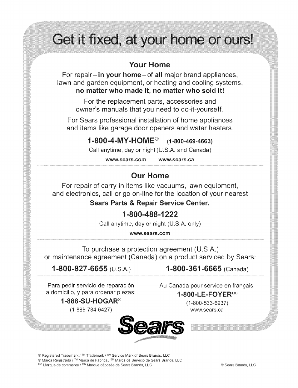 888-su-hogar | Kenmore 790.4139 User Manual | Page 26 / 26