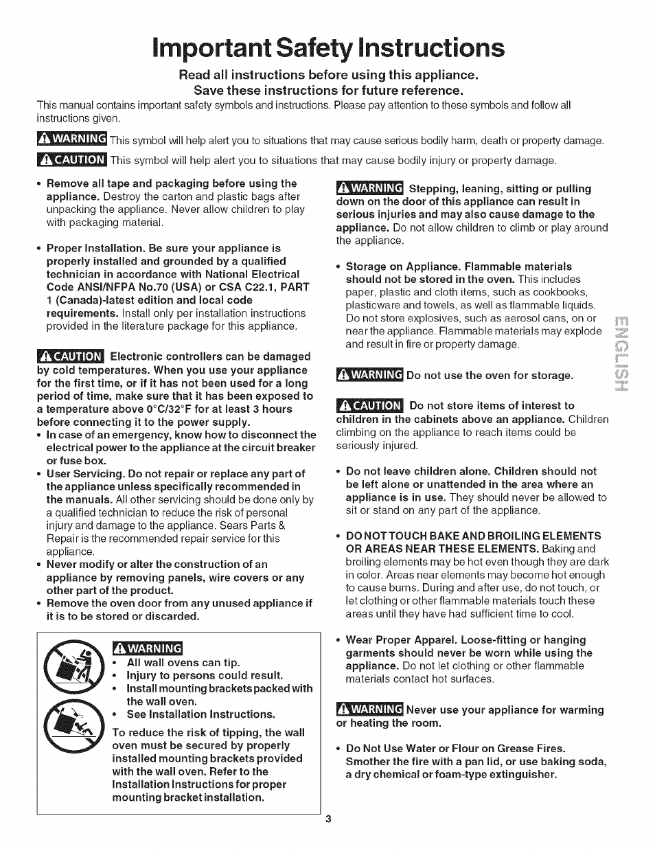 Important safety instructions, Save these instructions for future reference, Read all instructions before using this appliance | Reference | Kenmore 790.4139 User Manual | Page 3 / 26