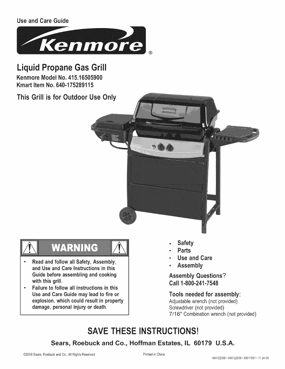 Kenmore 415.165059 User Manual | 28 pages