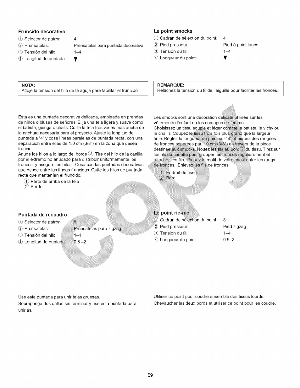 Puntada de recuadro | Kenmore 15358 User Manual | Page 71 / 89