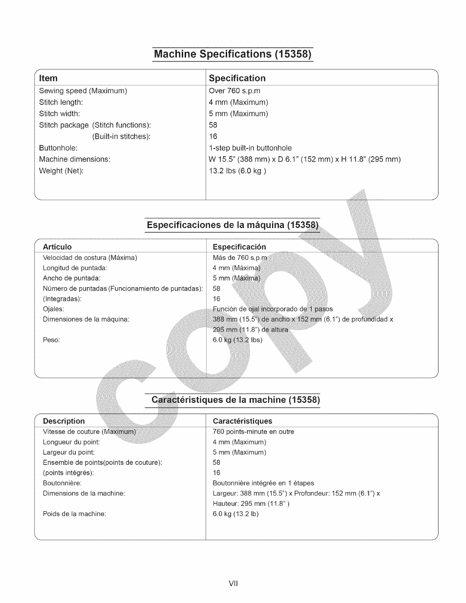 Item | Kenmore 15358 User Manual | Page 8 / 89