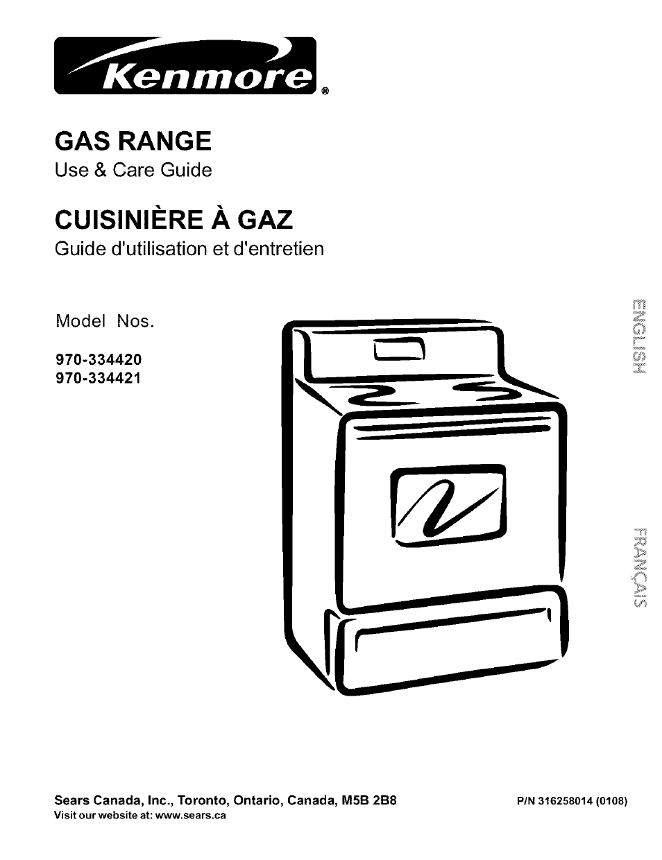 Kenmore 970-334421 User Manual | 22 pages