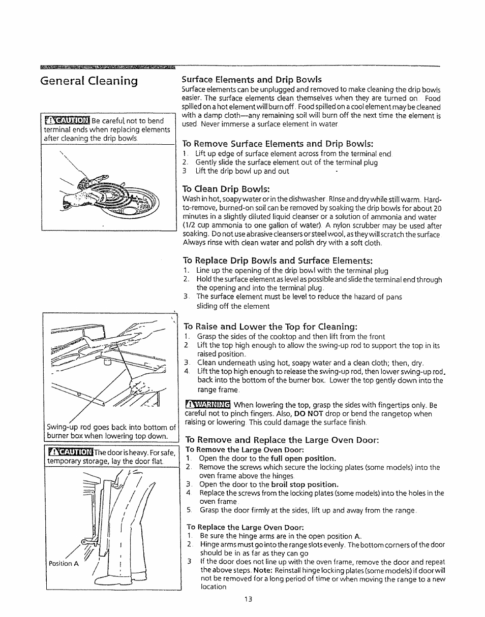 General cleaning | Kenmore 5303304549 User Manual | Page 13 / 20