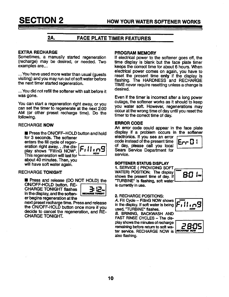 Face plate timer features, 11 ns, Ft iii | Ft 1 | Kenmore 625.34846 User Manual | Page 10 / 32