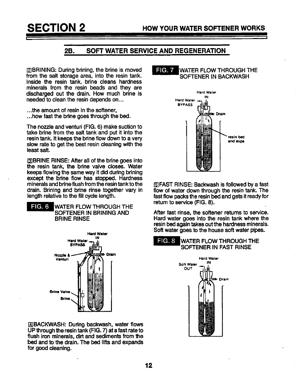 2b. soft water service and regeneration | Kenmore 625.34846 User Manual | Page 12 / 32