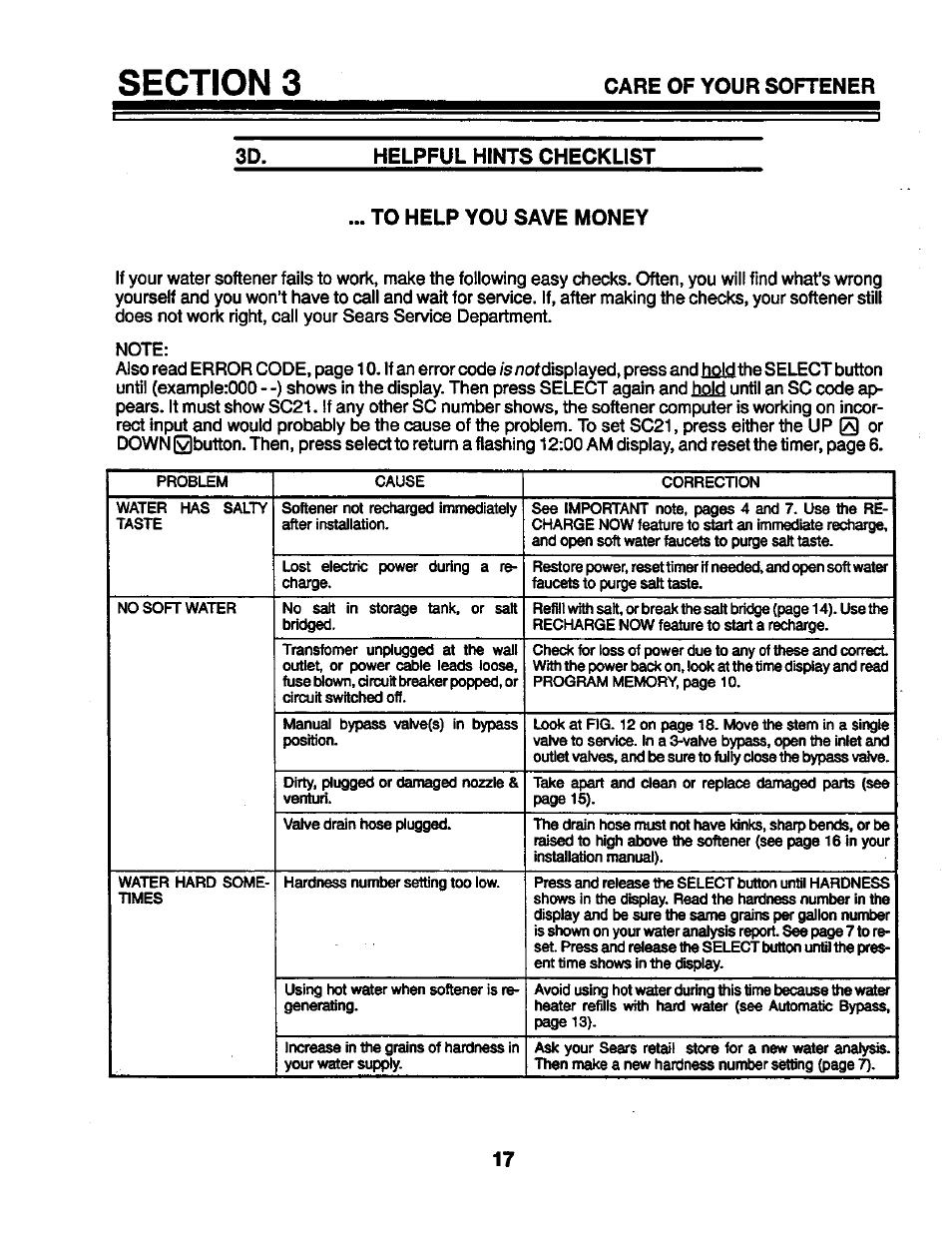 Helpful hints checklist, To help you save money | Kenmore 625.34846 User Manual | Page 17 / 32