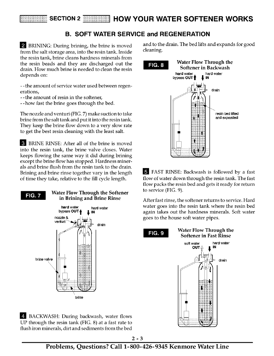 B. soft water service and regeneration, How your water softener works | Kenmore 625.38811 User Manual | Page 12 / 32