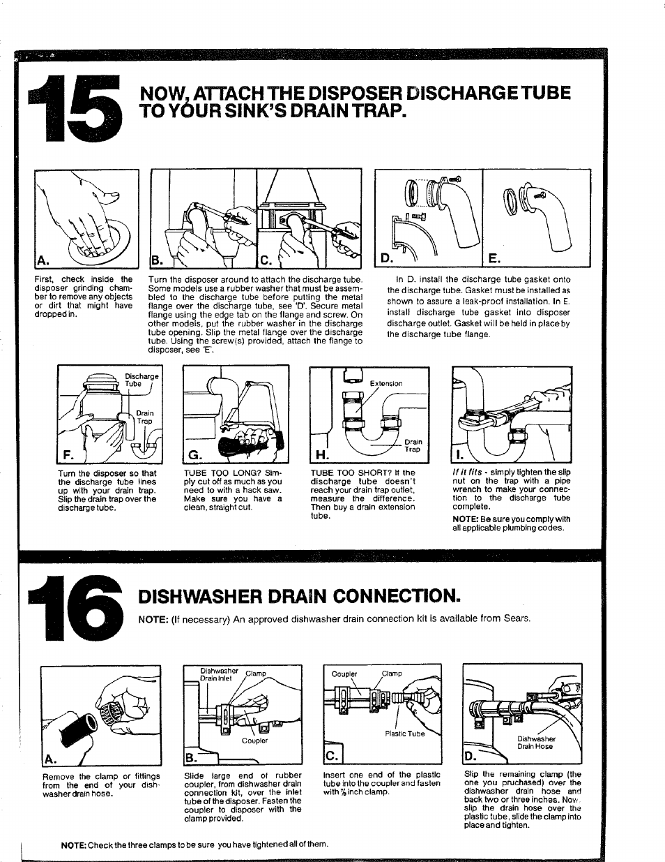 Dishwasher drain connection | Kenmore 17568563 User Manual | Page 8 / 10