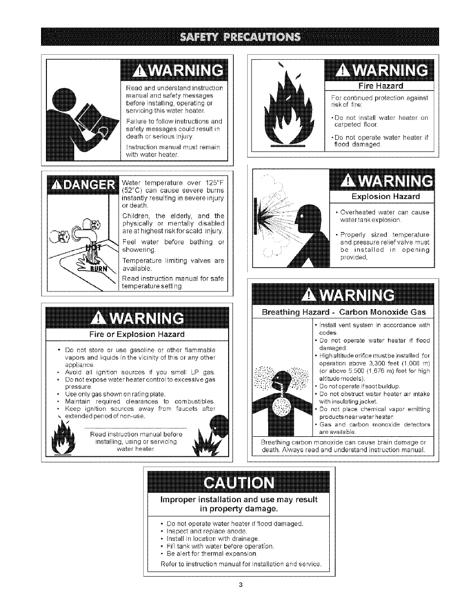 Awarning, Caution, Warning | Adanger | Kenmore POWER MISER 153.33616 User Manual | Page 3 / 32