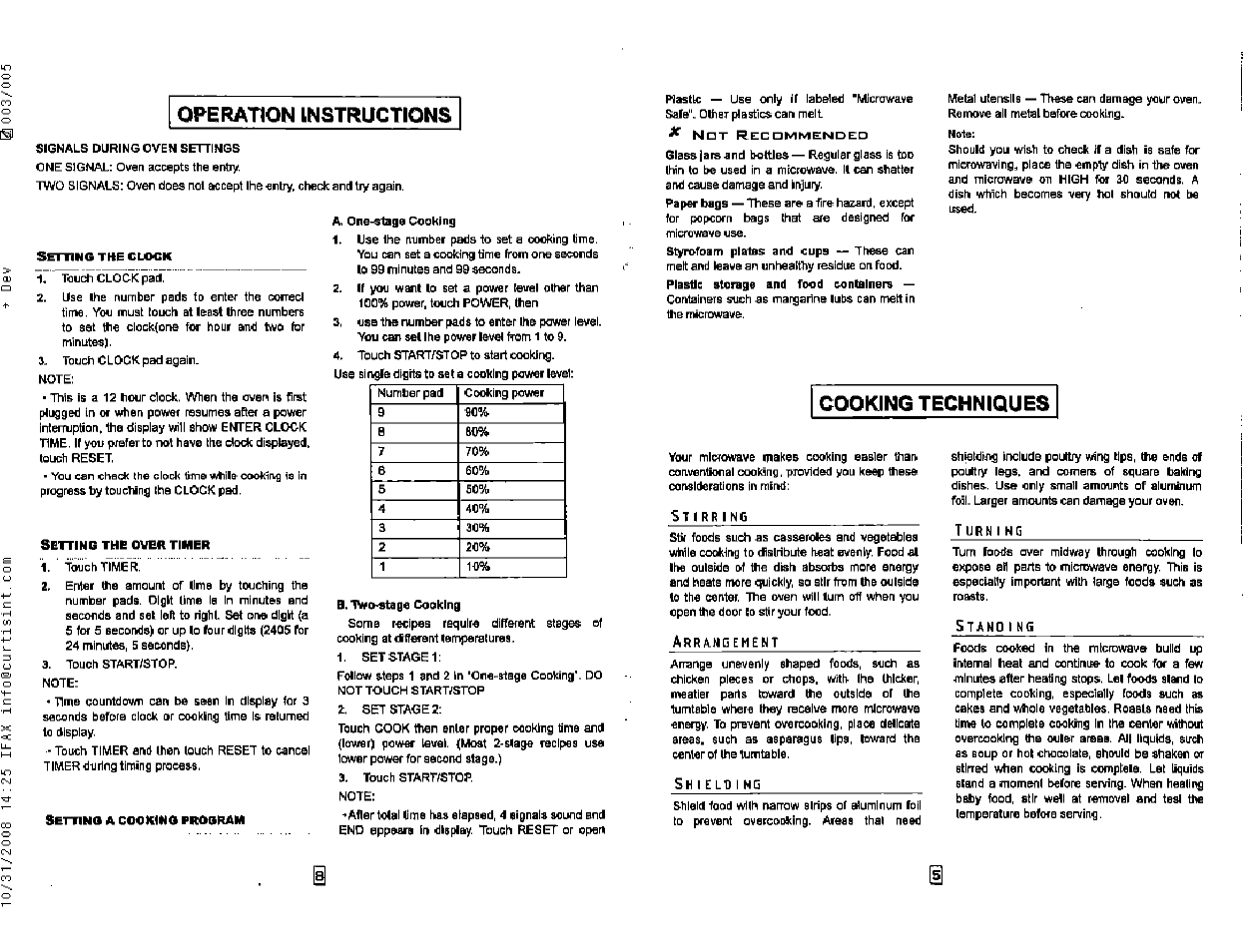 Cooking techniques | Kenmore 87133 User Manual | Page 6 / 13