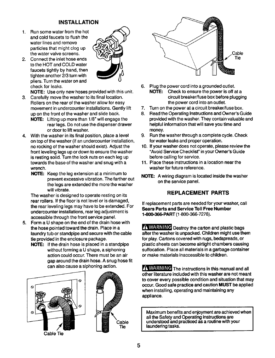 Kenmore 131801800 User Manual | Page 5 / 5