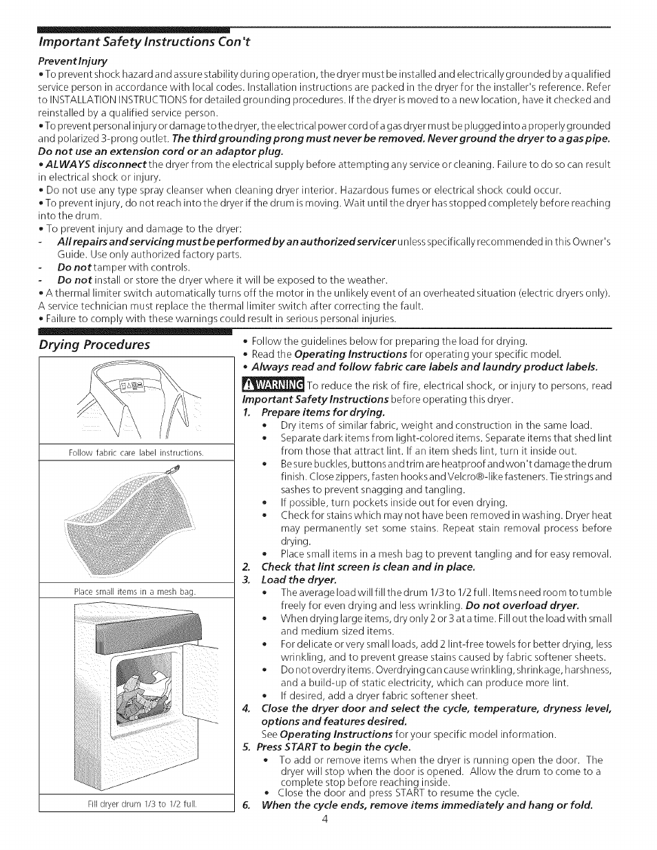 Kenmore 134914900 User Manual | Page 4 / 8