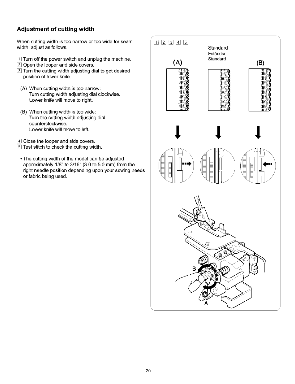 Adjustment of cutting width | Kenmore 385.166551 User Manual | Page 28 / 113