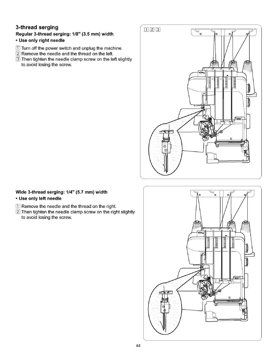 Thread serging | Kenmore 385.166551 User Manual | Page 52 / 113