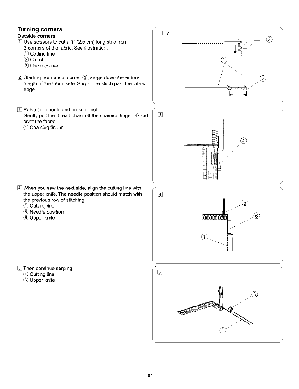 Turning corners | Kenmore 385.166551 User Manual | Page 72 / 113