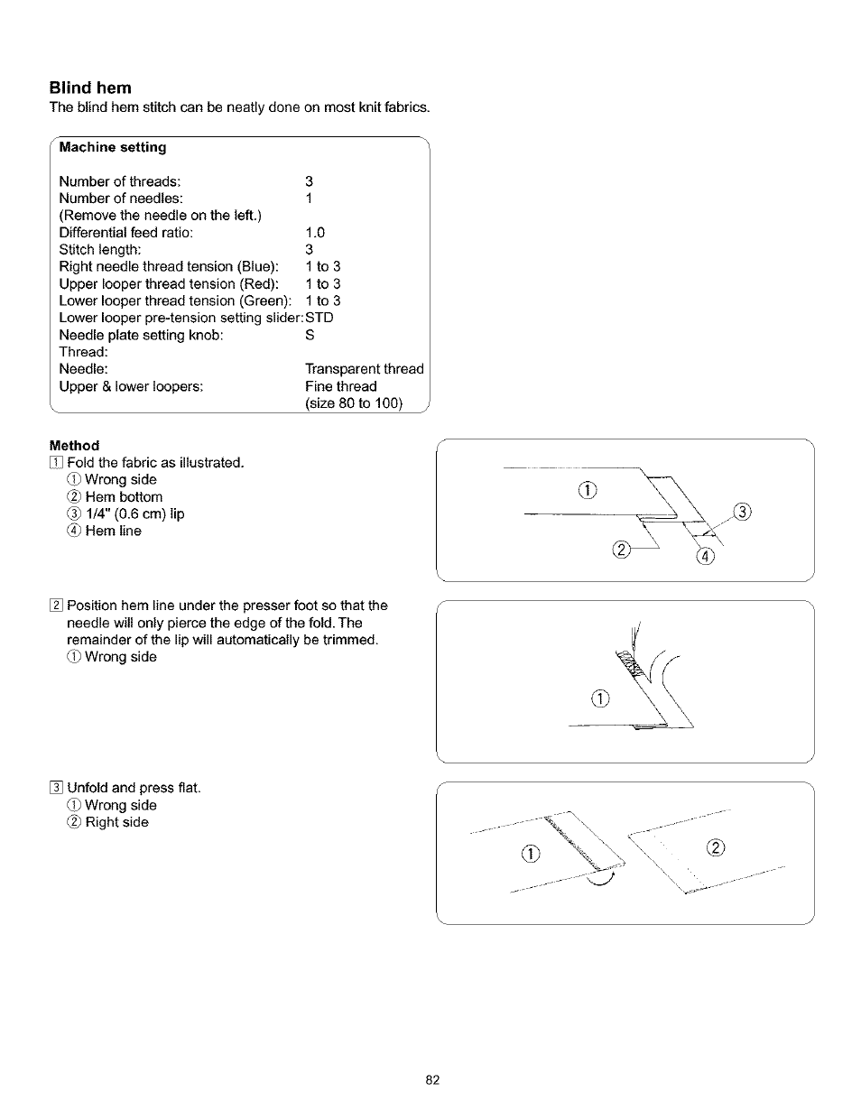 Blind hem | Kenmore 385.166551 User Manual | Page 90 / 113