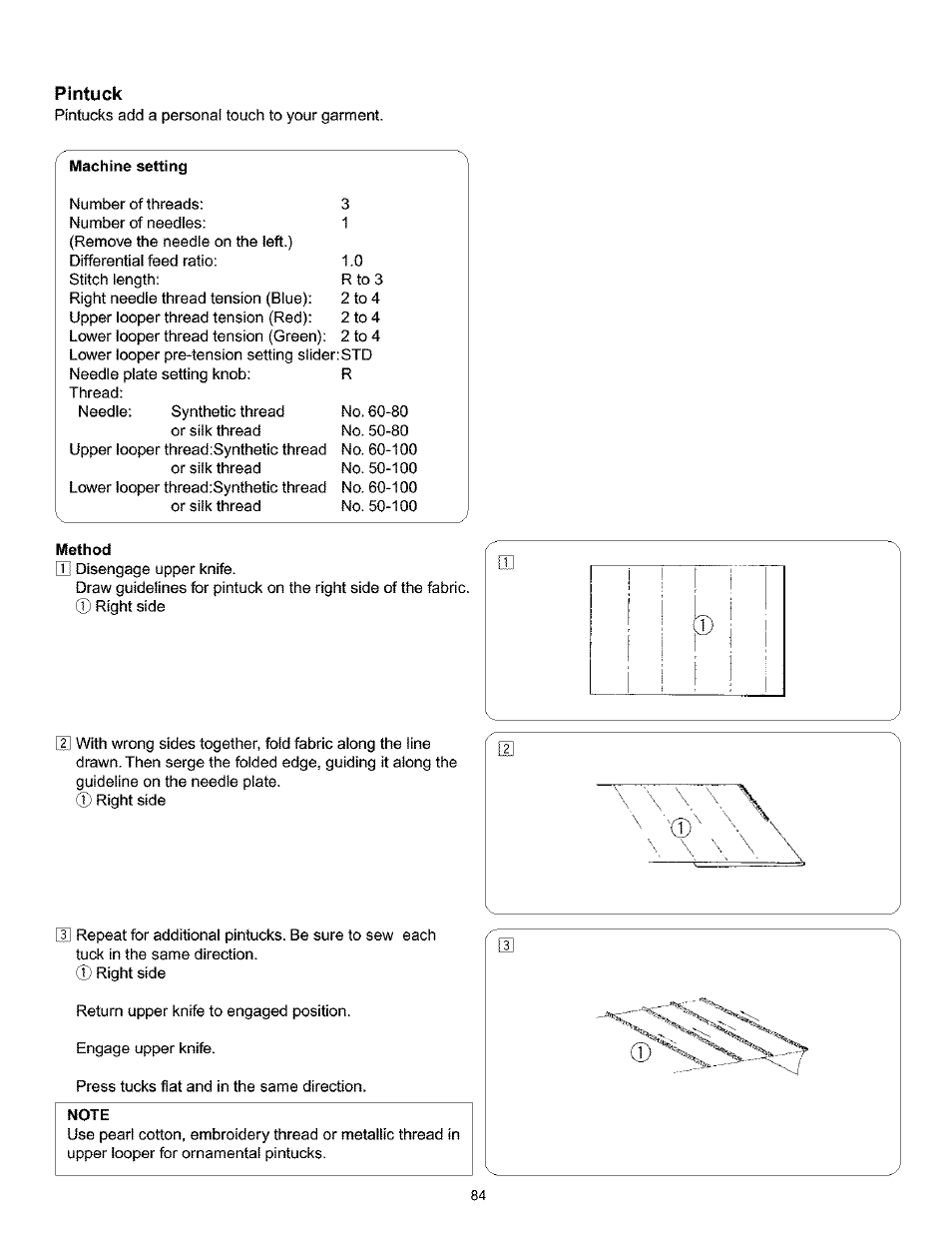 Pintuck | Kenmore 385.166551 User Manual | Page 92 / 113