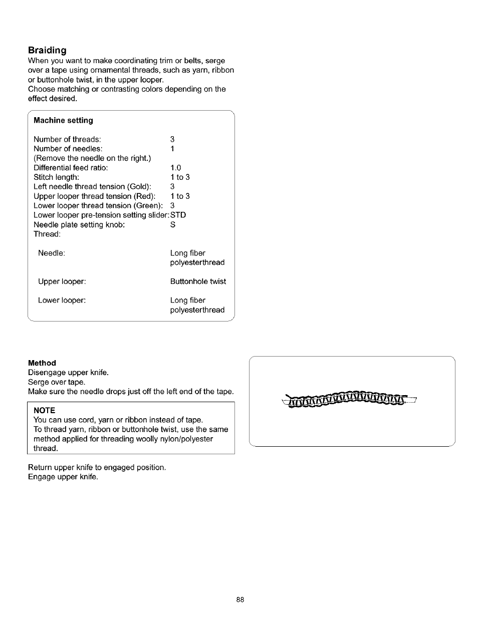 Braiding, Method | Kenmore 385.166551 User Manual | Page 96 / 113