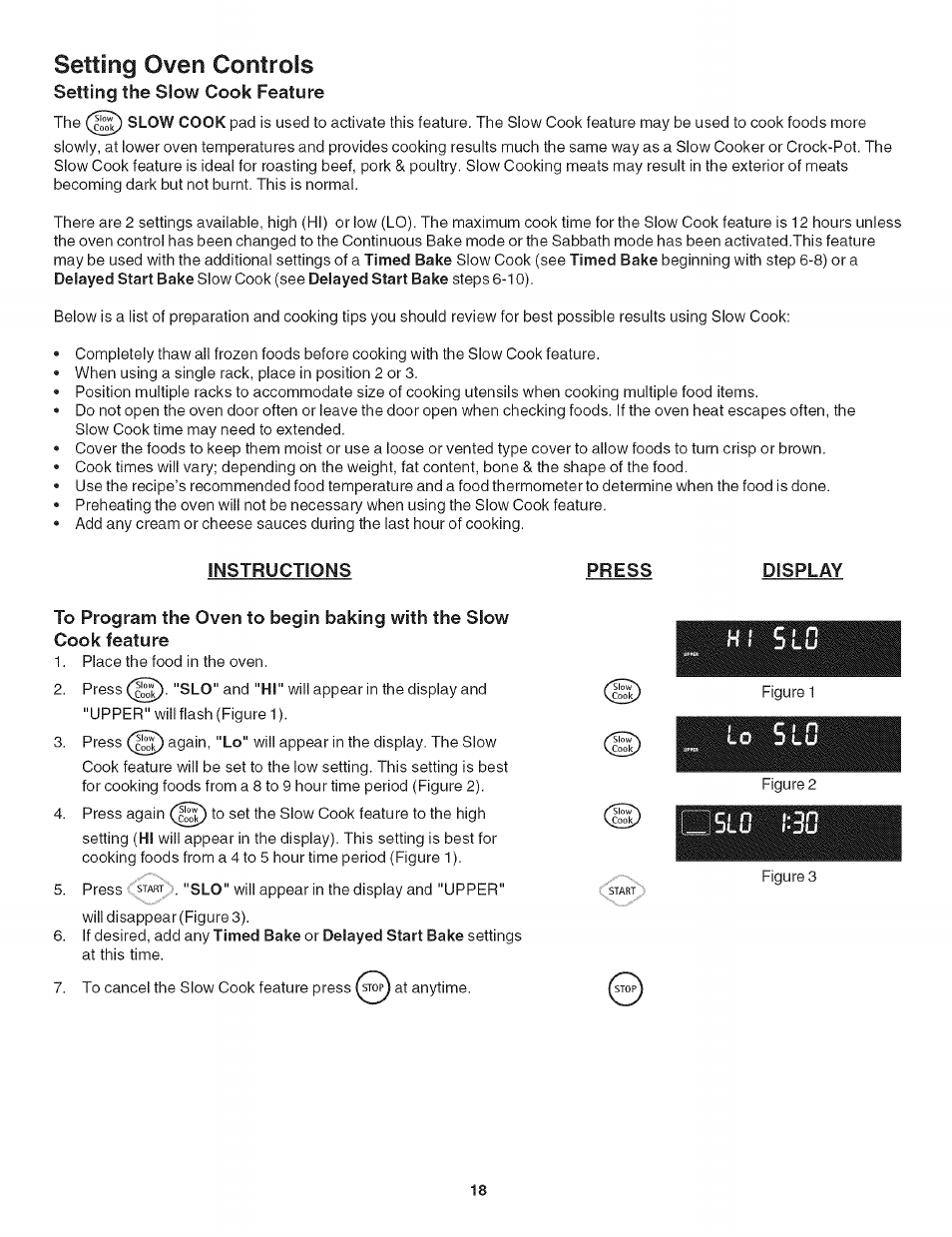Setting oven controls | Kenmore 790.479 User Manual | Page 18 / 36