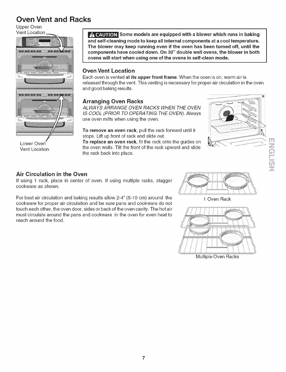 Oven vent and racks | Kenmore 790.479 User Manual | Page 7 / 36