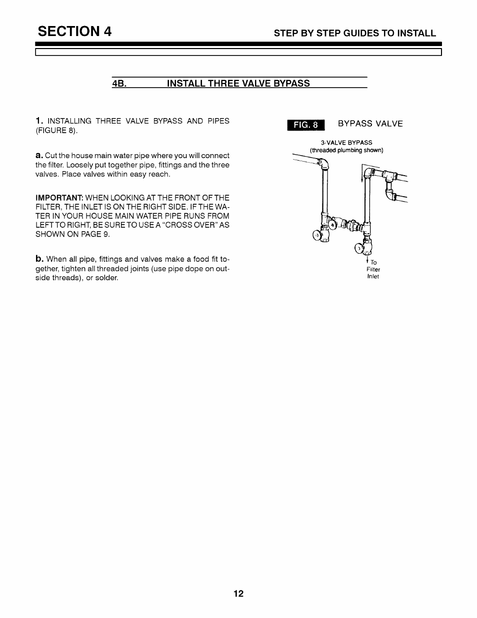 Install three valve bypass | Kenmore 7146611 User Manual | Page 12 / 20