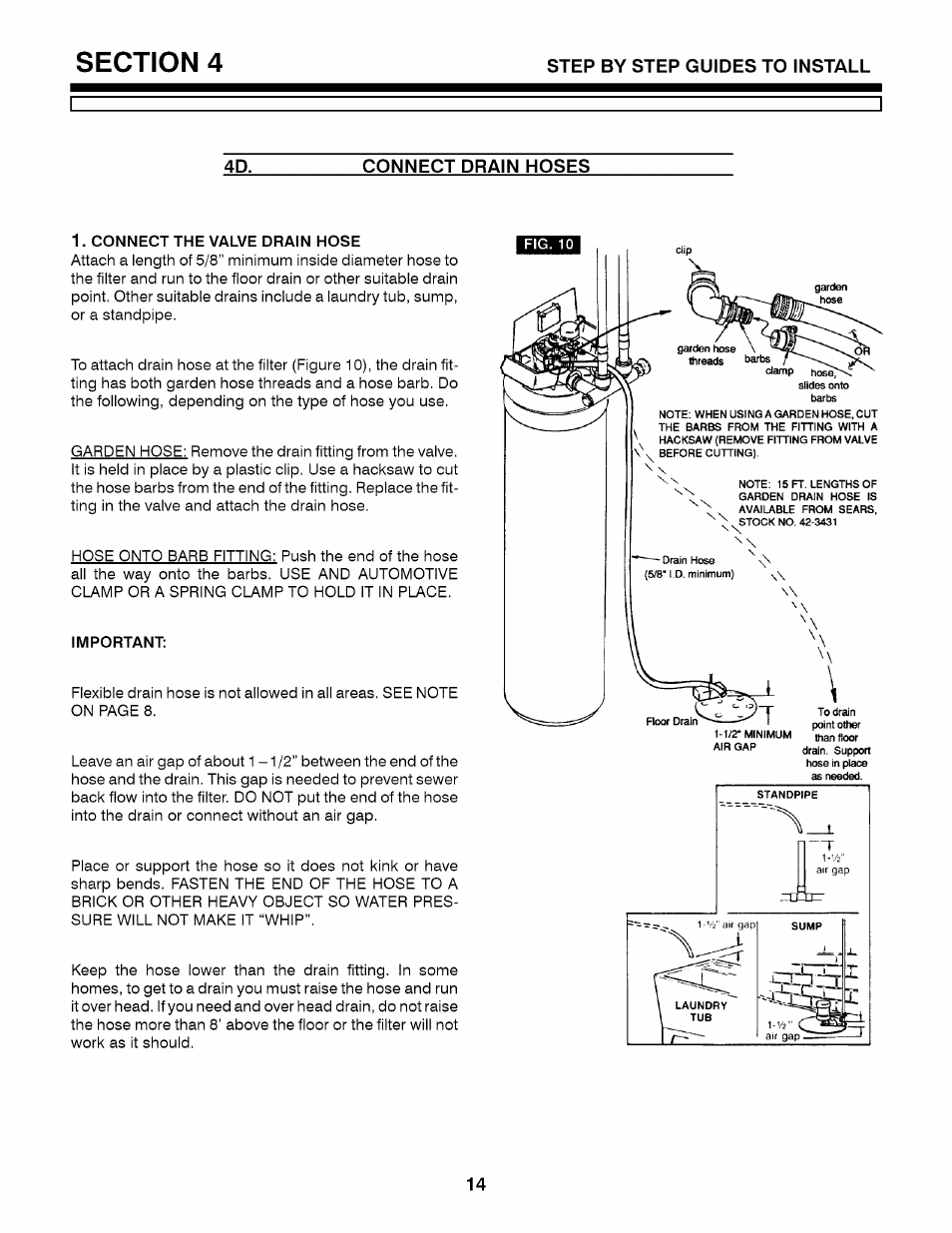 Connect drain hoses | Kenmore 7146611 User Manual | Page 14 / 20