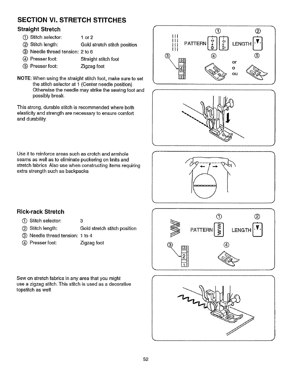 Rick-rack stretch | Kenmore 385.15512 User Manual | Page 60 / 79