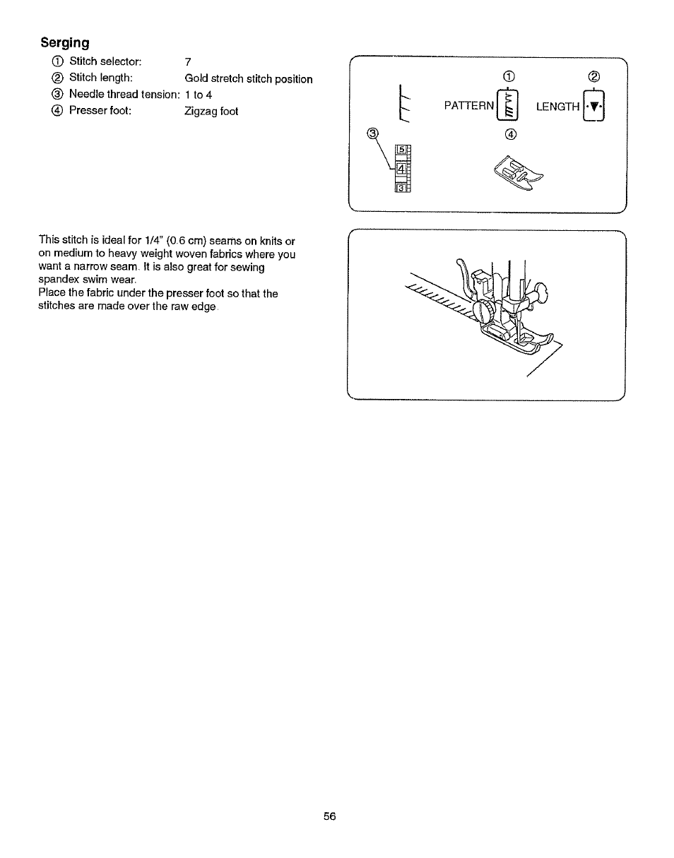 Serging | Kenmore 385.15512 User Manual | Page 64 / 79