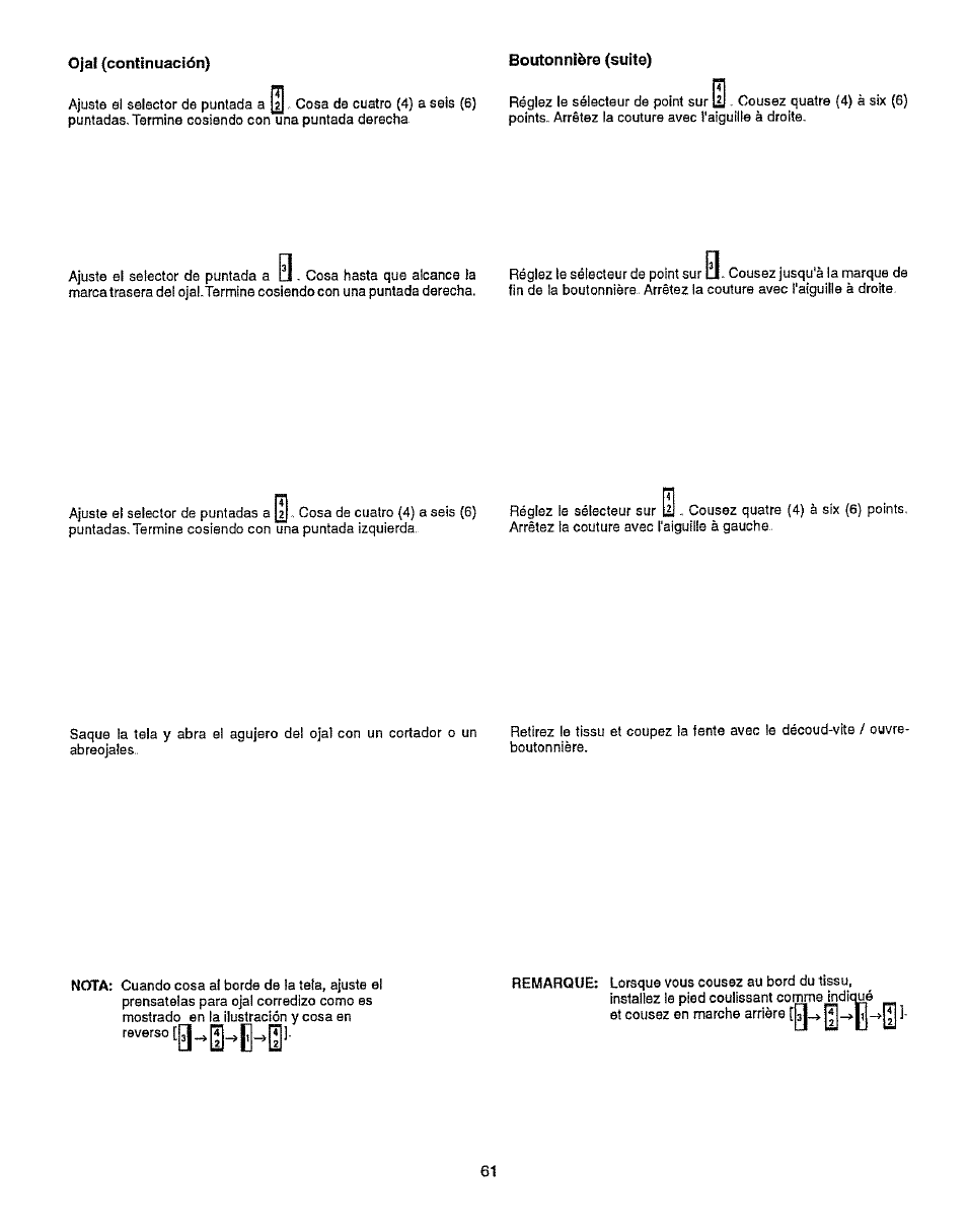 Ojai (continuación), Boutonnière (suite) | Kenmore 385.15512 User Manual | Page 69 / 79