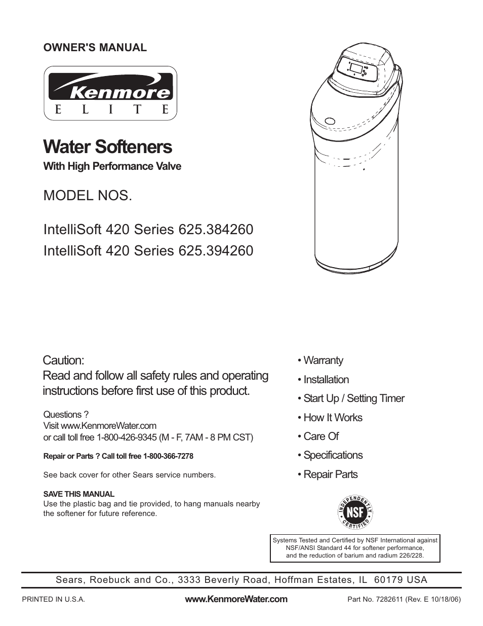 Kenmore 420 Series User Manual | 52 pages