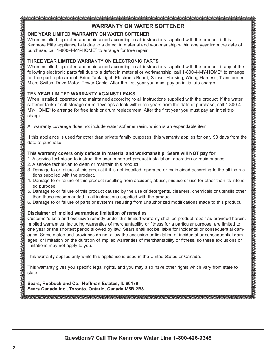 Kenmore 420 Series User Manual | Page 2 / 52