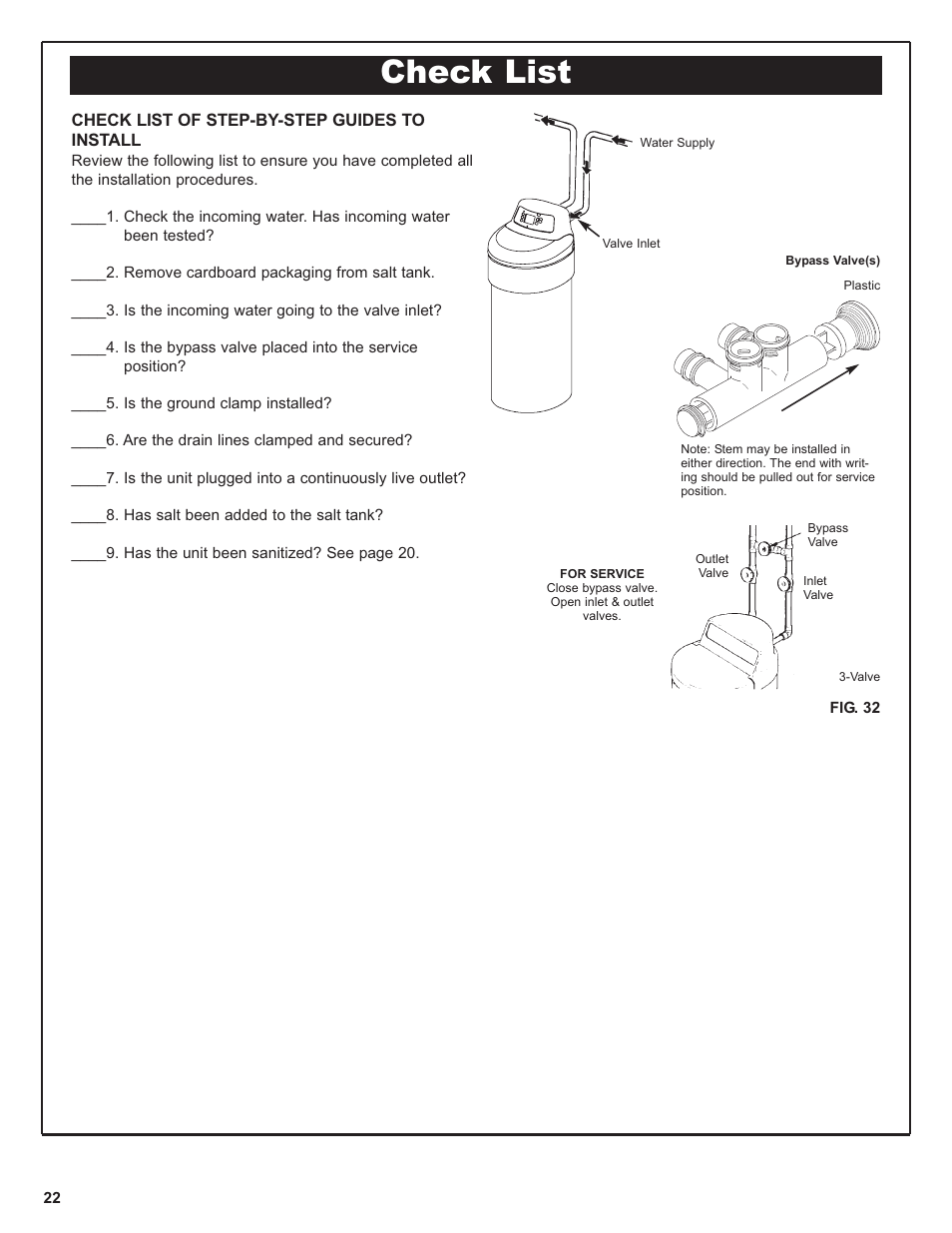 Check list | Kenmore 420 Series User Manual | Page 22 / 52