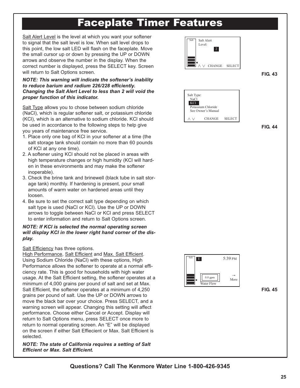 Faceplate timer features | Kenmore 420 Series User Manual | Page 25 / 52