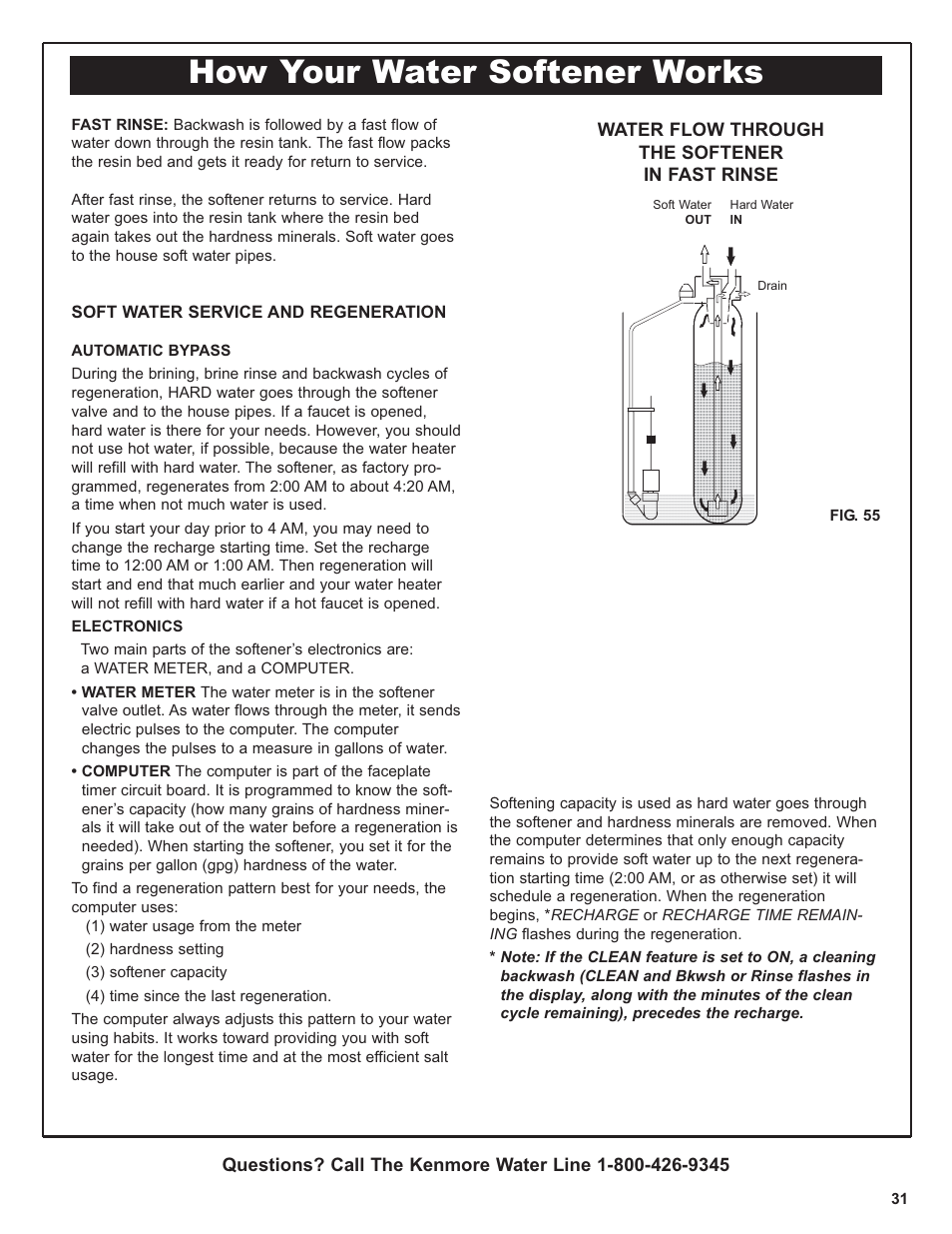 How your water softener works | Kenmore 420 Series User Manual | Page 31 / 52