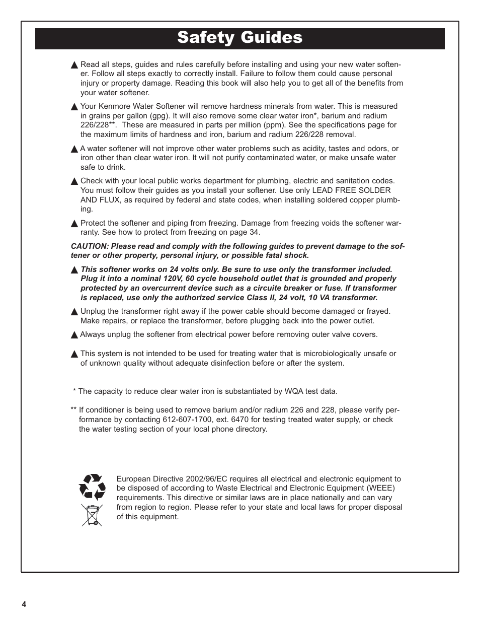 Safety guides | Kenmore 420 Series User Manual | Page 4 / 52