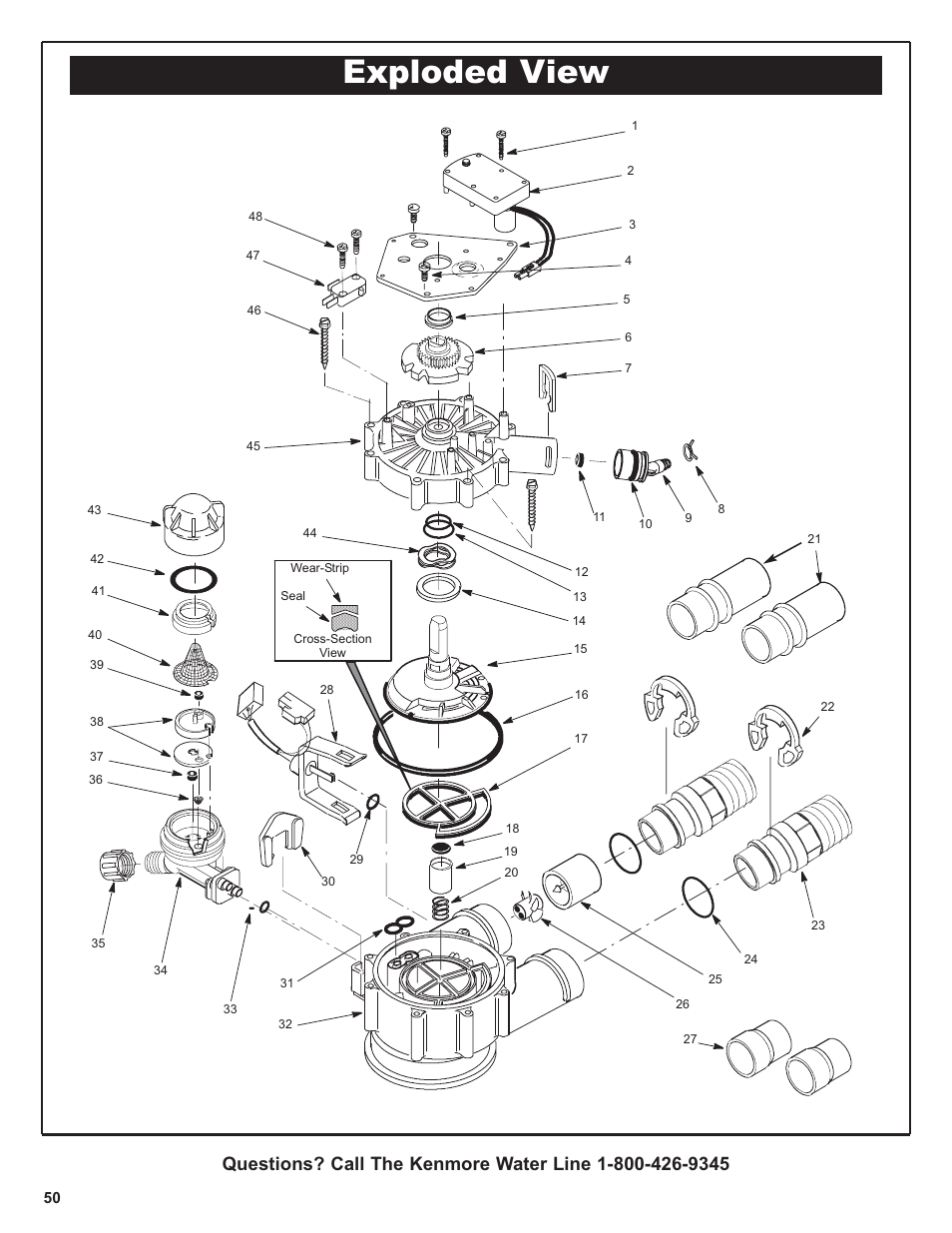 Exploded view | Kenmore 420 Series User Manual | Page 50 / 52