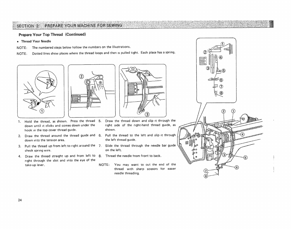 Prepare your top thread (continued) | Kenmore 19501 User Manual | Page 25 / 98