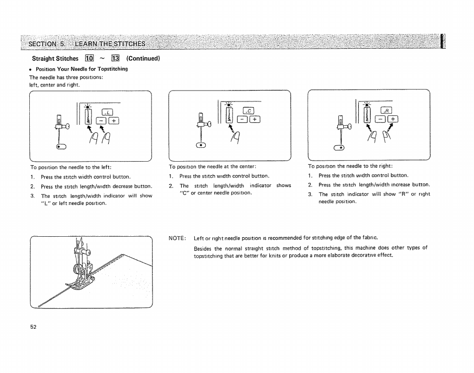 Straight stitches llol ~ i13| (continued) | Kenmore 19501 User Manual | Page 53 / 98